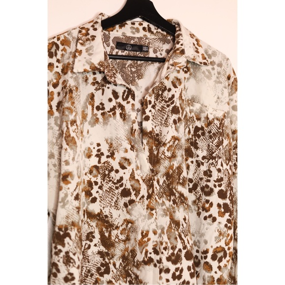 Missguided Leopard Print Blouse - US12 - Picture 4 of 5